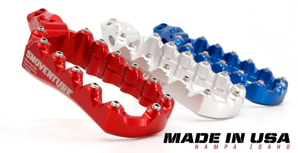 Fastway SNOventure footpegs are Made in the USA 